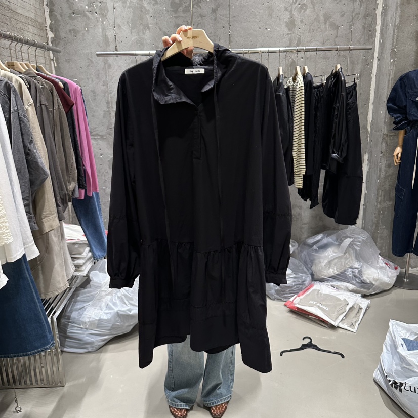 JUNI韓國直郵女裝新品26初秋推薦熱賣休閑時尚連衣裙OPS高領my juni連衣裙圖色2