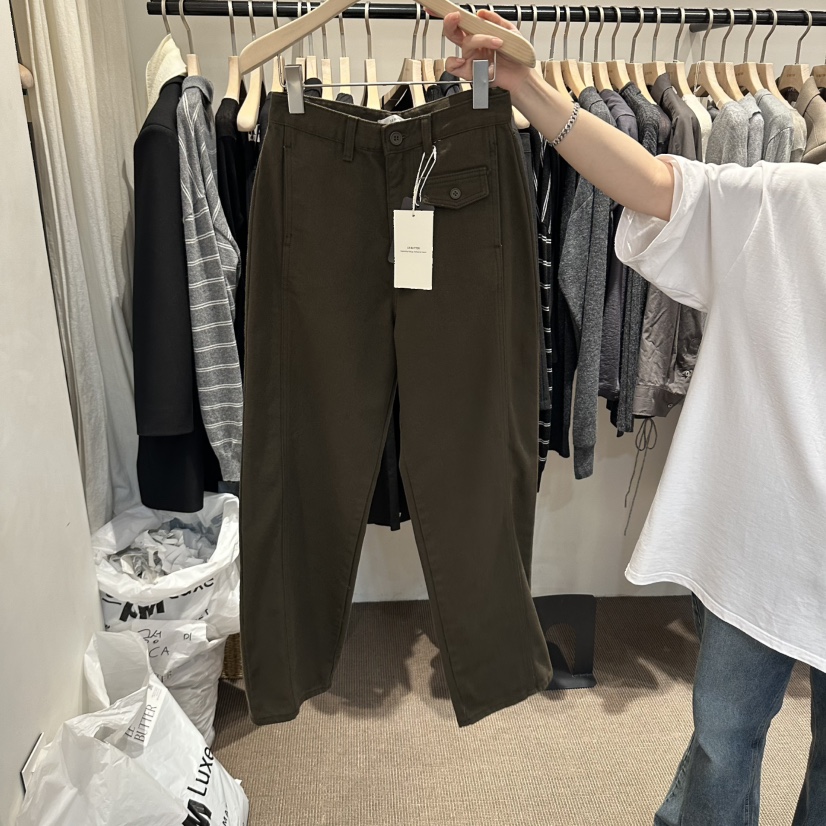 LE BUTTER韓國代購女士新品休閑26秋冬真品休閑褲棉質紐扣LE BUTTER休閑褲圖色2