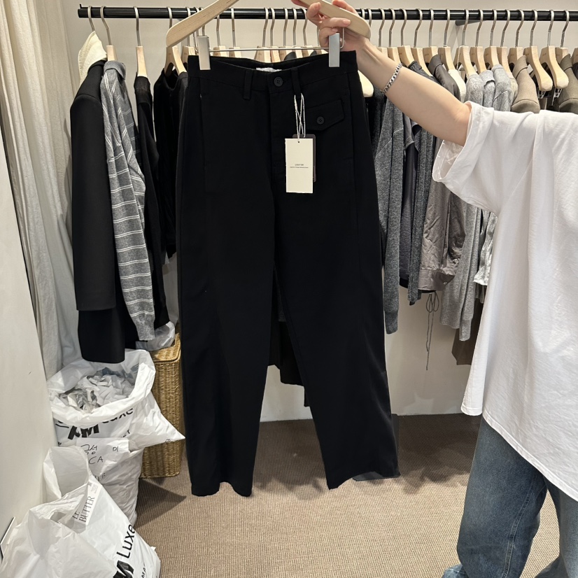 LE BUTTER韓國代購女士新品休閑26秋冬真品休閑褲棉質紐扣LE BUTTER休閑褲圖色3