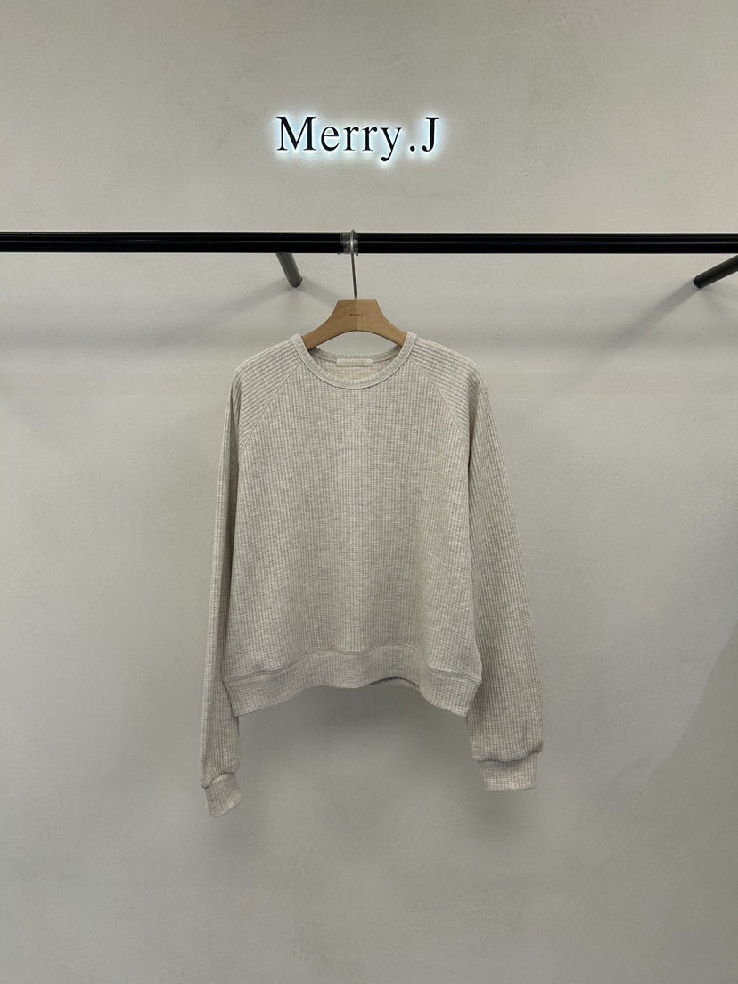 MERRY-J韓國直郵女裝新款人氣熱賣推薦26初秋衛衣華夫格MERRY-J衛衣圖色1