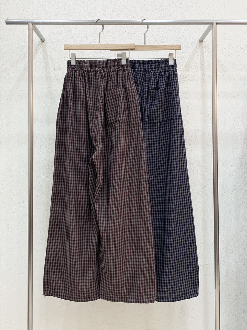 LIGHT AND SALT東大門代購女裝新品熱賣休閑褲毛絨格紋LIGHT AND SALT休閑褲
