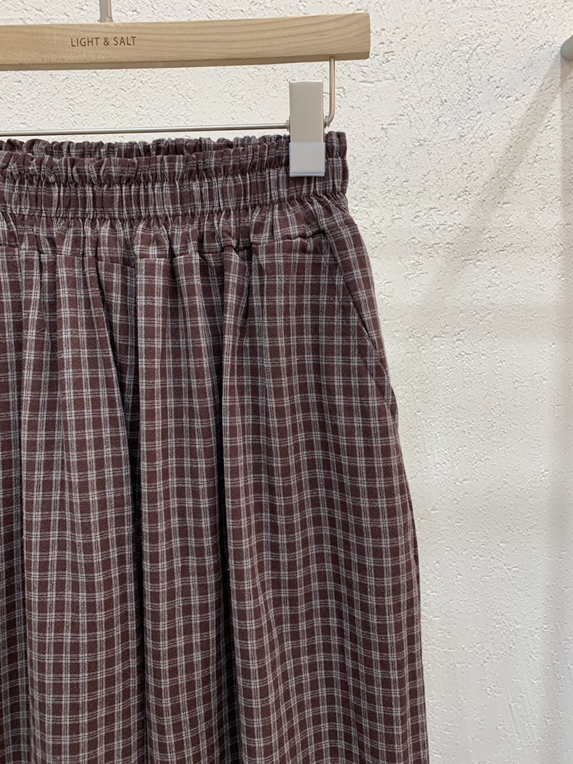 LIGHT AND SALT東大門代購女裝新品熱賣休閑褲毛絨格紋LIGHT AND SALT休閑褲