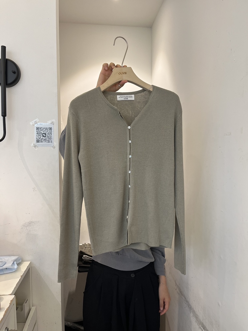 OUVIR韓國直郵女士新品26初秋熱賣推薦休閑針織衫紐扣羅紋O.V.R/OUVIR針織衫圖色3