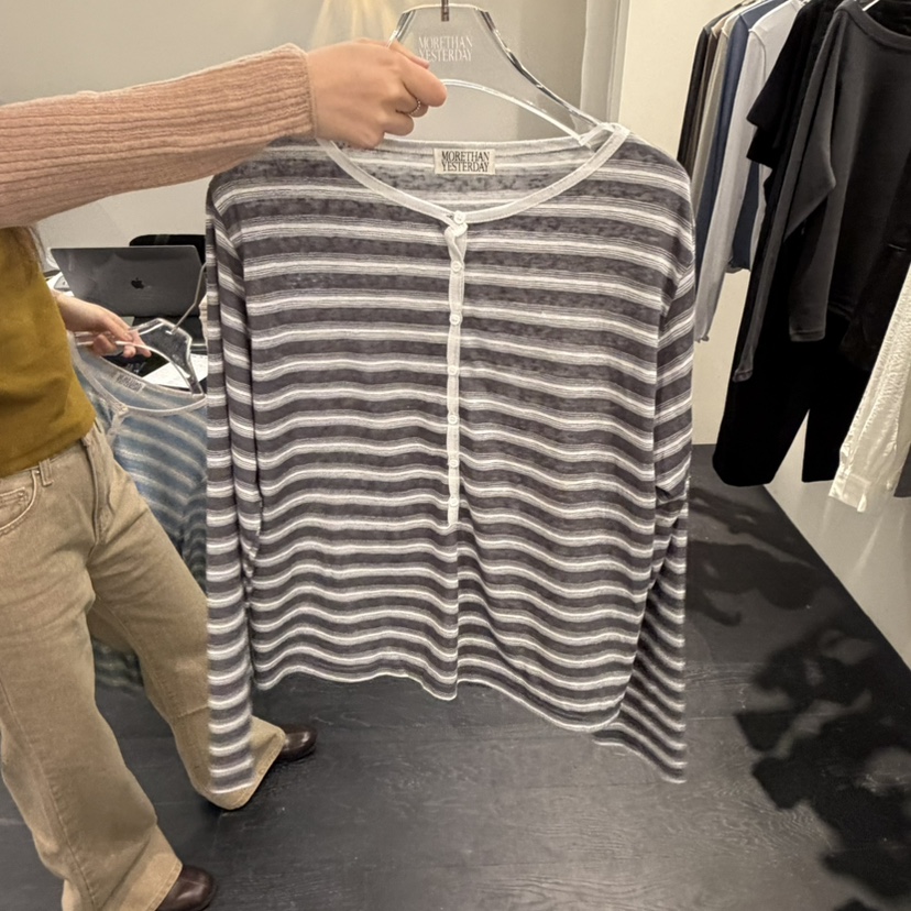 LMT（SAND LIMITED）（不代購）東大門實拍女士新品真品長袖T恤開襟衫MORE THAN YESTERDAY/LOVE YOU SO MUCH長袖T恤圖色2