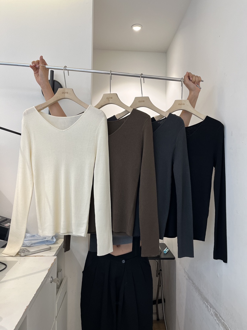 OUVIR東大門直郵女裝新款時尚人氣休閑真品26秋冬針織衫絲質O.V.R/OUVIR針織衫