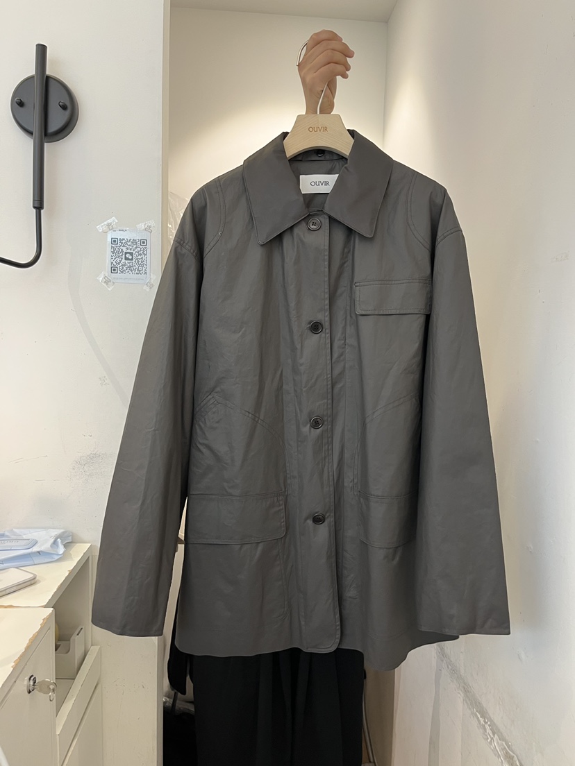 OUVIR東大門實拍女裝新品26秋冬推薦熱賣真品休閑夾克涂層O.V.R/OUVIR夾克圖色1