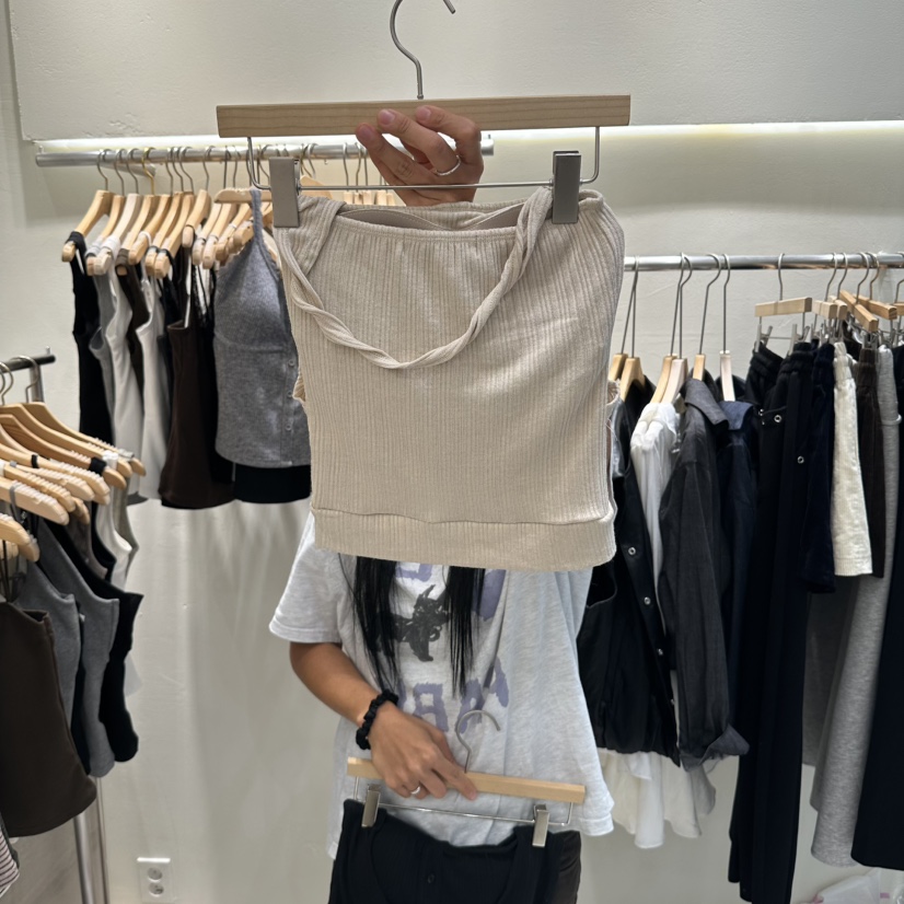 ROUGH東大門代購女裝新品休閑熱賣26秋冬真品人氣吊帶背心ROUGH吊帶/背心