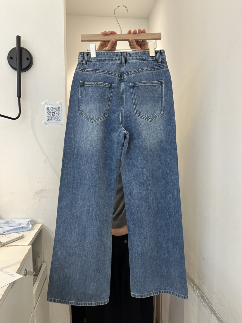 OUVIR韓國直郵女裝新款休閑熱賣26秋冬真品人氣牛仔褲直筒O.V.R/OUVIR牛仔褲
