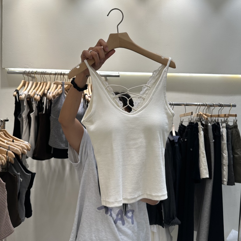 ROUGH東大門直郵女士新品人氣真品熱賣推薦時尚吊帶背心蕾絲ROUGH吊帶/背心圖色1