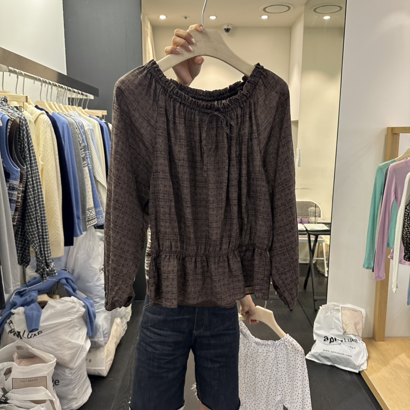 SALT BREAD東大門代購女士新品時尚推薦26秋冬襯衫蕾絲衫SALT BREAD襯衫/蕾絲衫圖色2