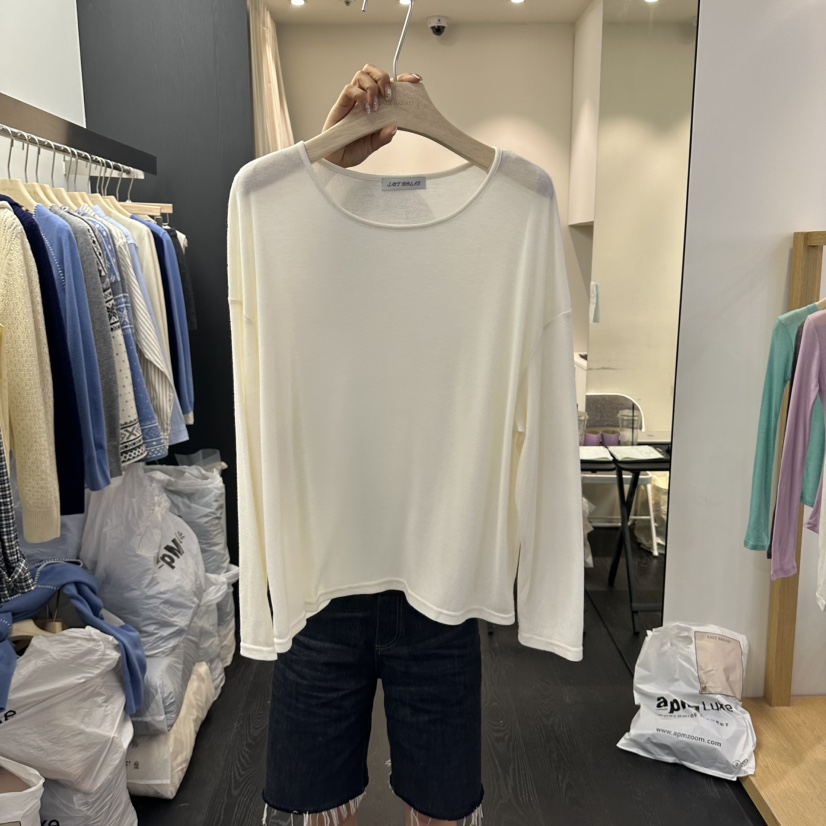 SALT BREAD東大門實拍女士新款真品時尚26秋冬休閑長袖T恤SALT BREAD長袖T恤圖色1米色