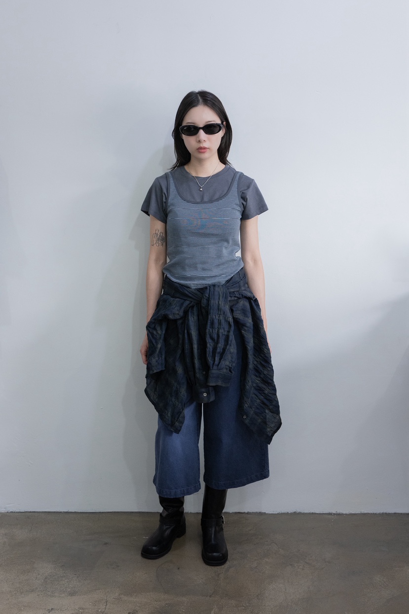 MARE東大門代購女士新品推薦26初秋時尚吊帶背心無袖條紋MARE吊帶/背心