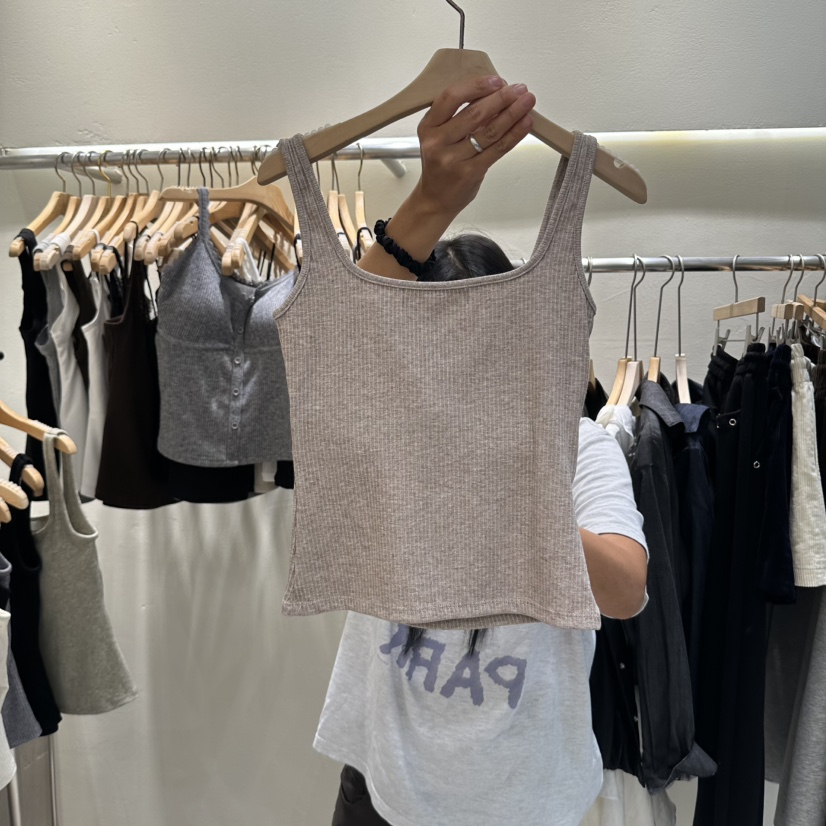 ROUGH東大門代購女士新品熱賣26初秋休閑時尚吊帶背心無袖ROUGH吊帶/背心