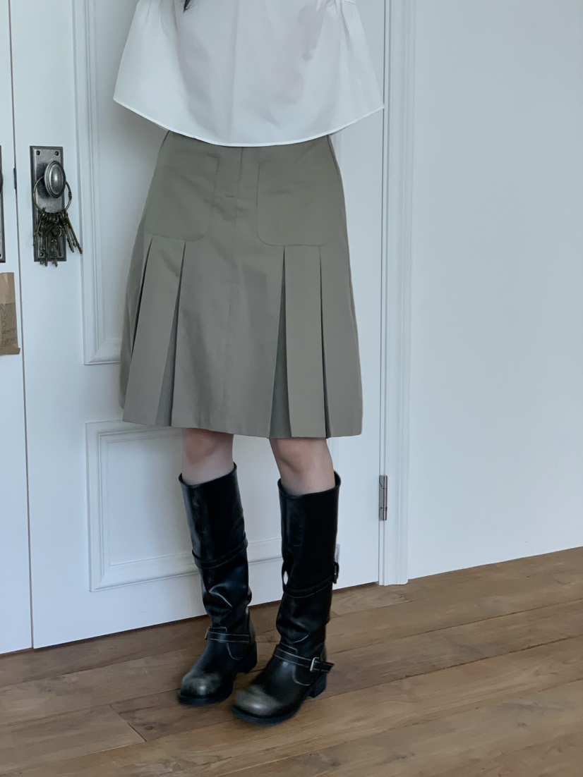 RIPPLE-P韓國直郵女士新款休閑熱賣真品半身裙中短裙口袋RIPPLE-P半身裙/中短裙