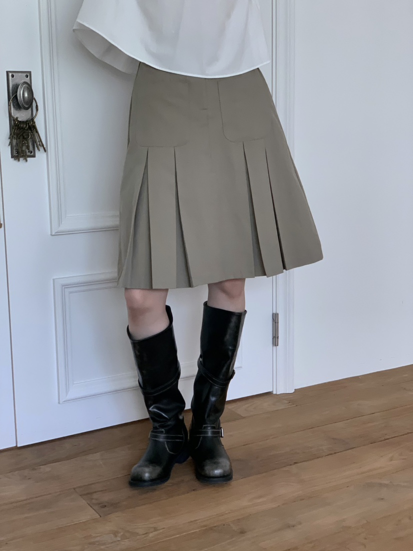 RIPPLE-P韓國直郵女士新款休閑熱賣真品半身裙中短裙口袋RIPPLE-P半身裙/中短裙