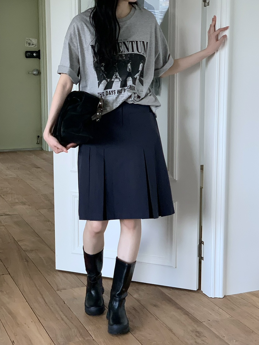 RIPPLE-P韓國直郵女士新款休閑熱賣真品半身裙中短裙口袋RIPPLE-P半身裙/中短裙