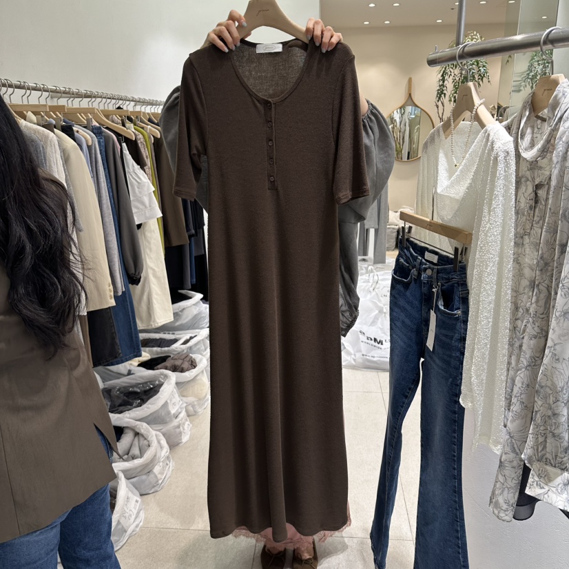 GRACIA韓國直郵女裝新品休閑熱賣人氣時尚推薦連衣裙紐扣GRACIA連衣裙圖色2