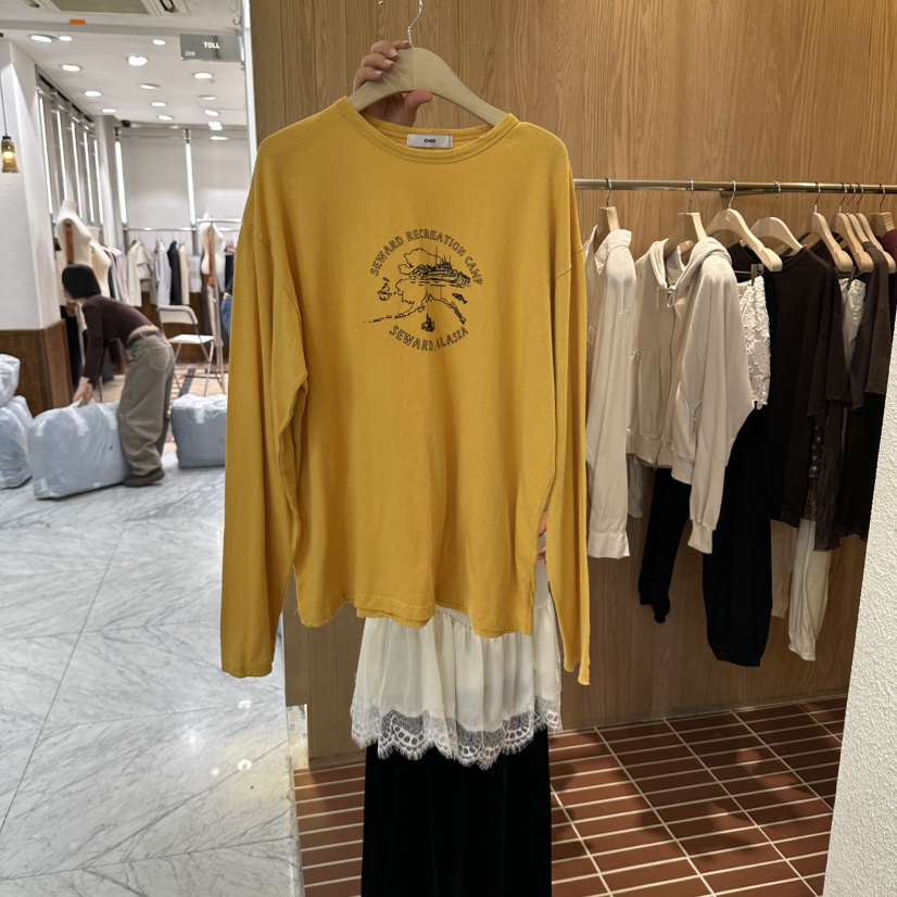 CHOI-L韓國直郵女士新品推薦熱賣休閑真品時尚人氣長袖T恤CHOI長袖T恤圖色1