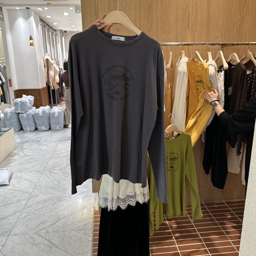 CHOI-L韓國直郵女士新品推薦熱賣休閑真品時尚人氣長袖T恤CHOI長袖T恤圖色3
