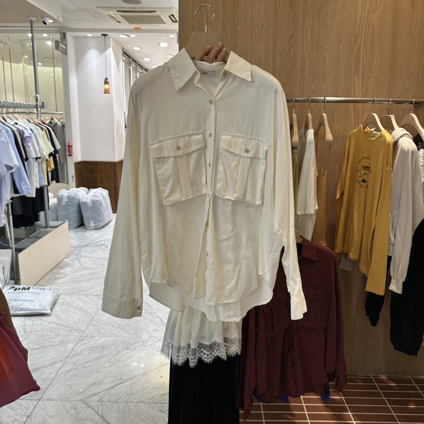 CHOI-L東大門直郵女裝新款推薦時尚真品熱賣襯衫蕾絲衫柔軟CHOI襯衫/蕾絲衫圖色1