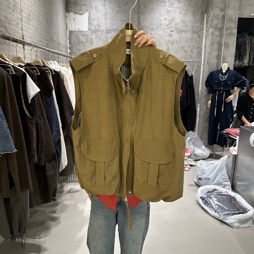 JUNI韓國代購女士新品熱賣休閑時尚推薦真品人氣馬甲my juni馬甲圖色1