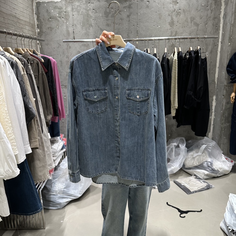 JUNI韓國直郵26秋冬新品時尚熱賣休閑真品推薦襯衫蕾絲衫my juni襯衫/蕾絲衫圖色1