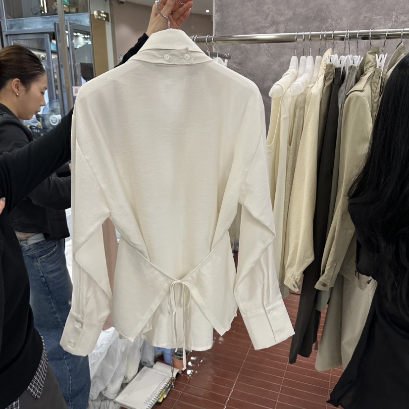 FOUNDATION東大門代購女裝新品真品推薦時尚襯衫蕾絲衫疊穿FOUNDATION襯衫/蕾絲衫