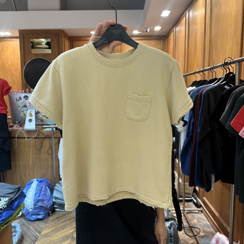 GARMENT-P韓國直郵女士新款推薦人氣26春夏熱賣職業T恤口袋GARMENTT恤圖色2米色