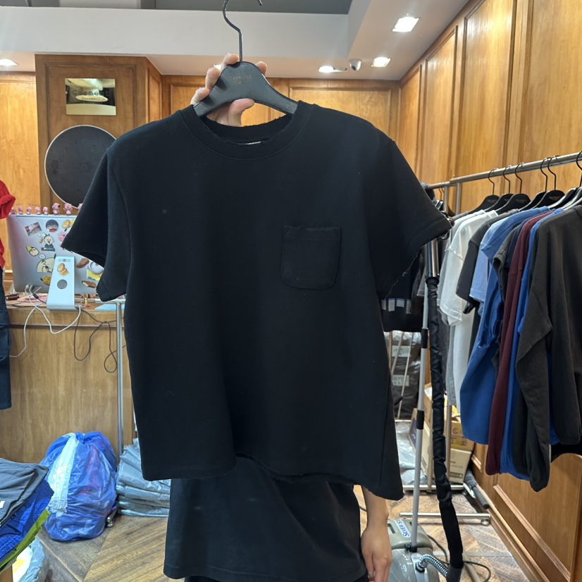 GARMENT-P韓國直郵女士新款推薦人氣26春夏熱賣職業T恤口袋GARMENTT恤圖色7黑色