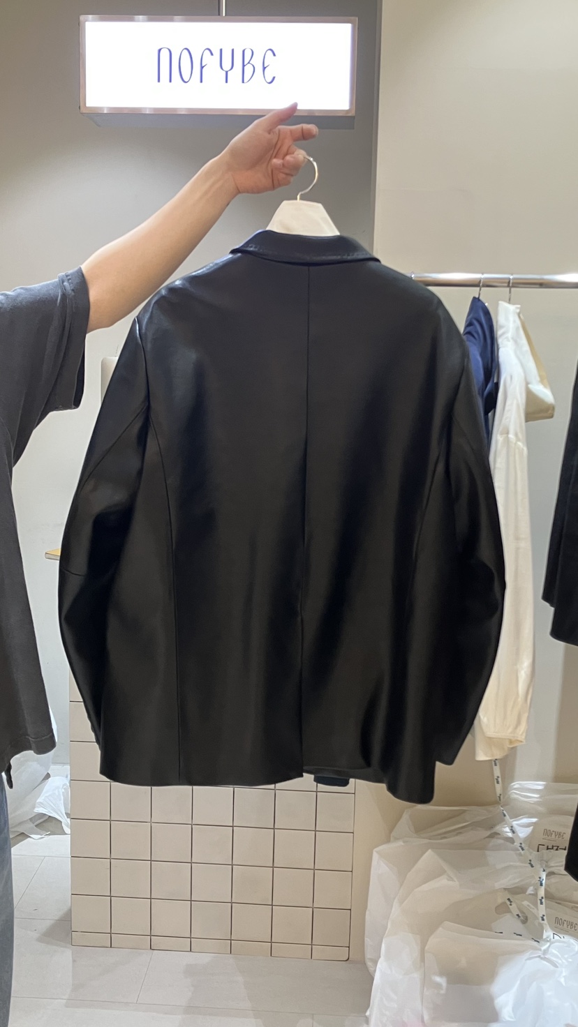 NOFYBE東大門實拍女士新品26春夏人氣真品時尚推薦職業皮衣NOFYBE皮衣