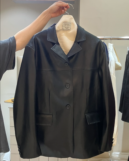 NOFYBE東大門實拍女士新品26春夏人氣真品時尚推薦職業皮衣NOFYBE皮衣圖色1