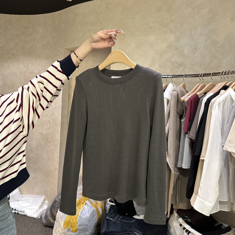 VINTAGE VIBE東大門代購女士新款26春夏休閑人氣長袖T恤VINTAGE VIBE長袖T恤圖色2