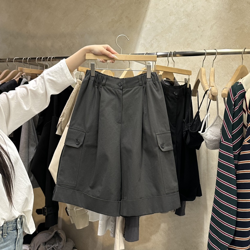 VINTAGE VIBE東大門實拍女裝新款26春夏真品熱賣短褲口袋VINTAGE VIBE短褲圖色2