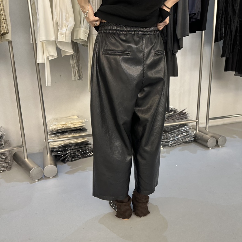 DOUBLE STANDARD/LE SMOKING/MAISONSTAFF東大門代購女士新品人氣休閑褲皮革MAISONSTAFF休閑褲