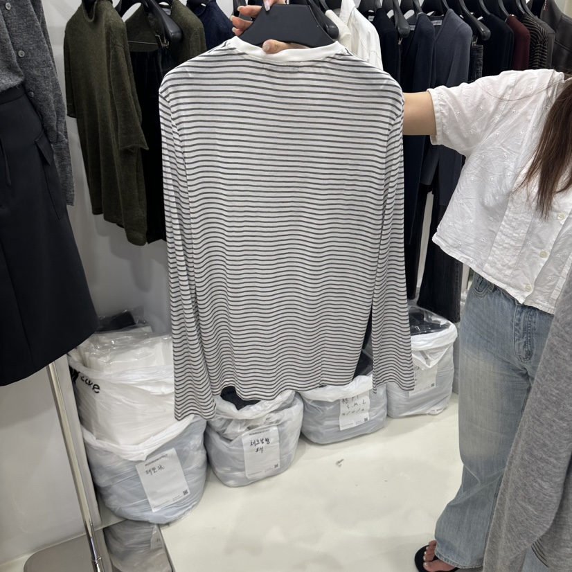 MUSHROOM EFFECT韓國直郵女裝新品職業休閑26春夏長袖T恤MUSHROOM EFFECT長袖T恤