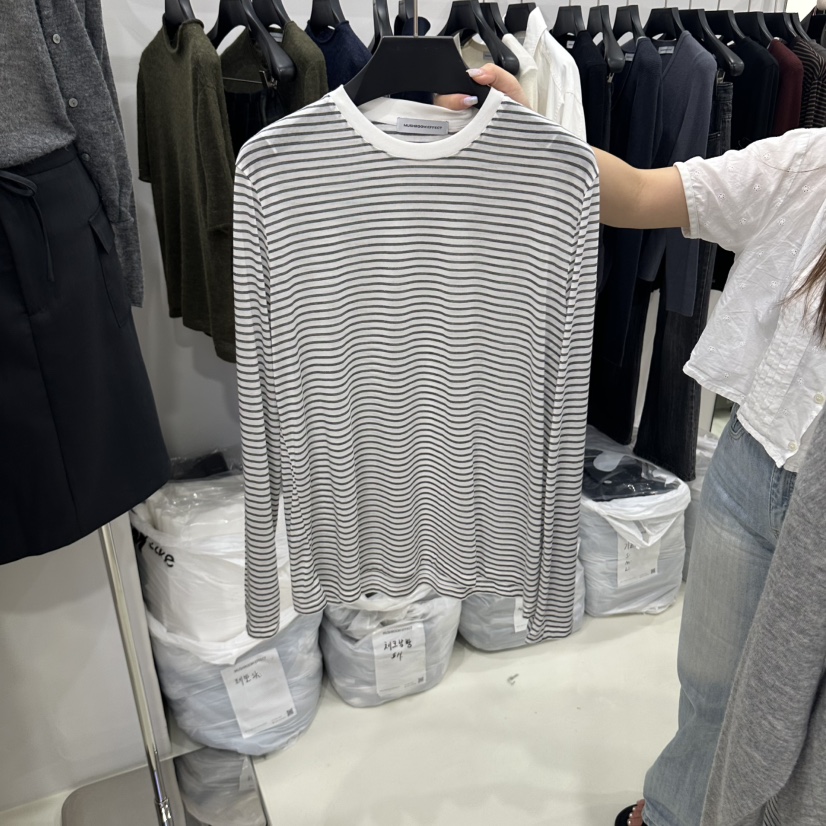 MUSHROOM EFFECT韓國直郵女裝新品職業休閑26春夏長袖T恤MUSHROOM EFFECT長袖T恤圖色1