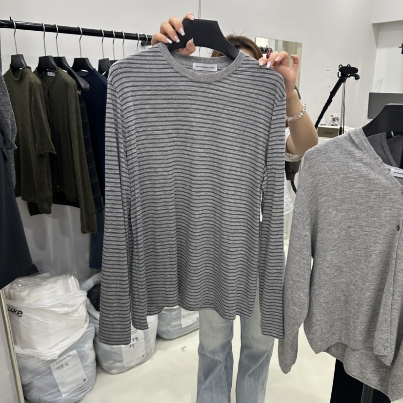 MUSHROOM EFFECT韓國直郵女裝新品職業休閑26春夏長袖T恤MUSHROOM EFFECT長袖T恤圖色3