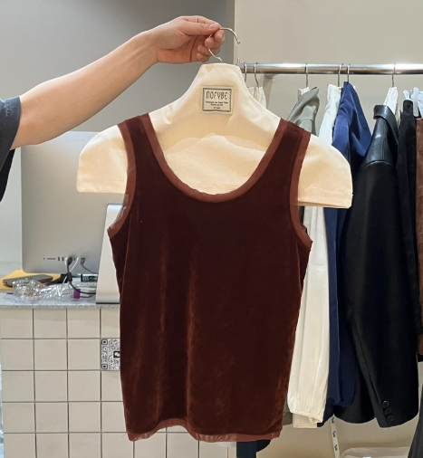 NOFYBE東大門實拍女士新品真品推薦吊帶背心網眼撞色無袖NOFYBE吊帶/背心圖色2