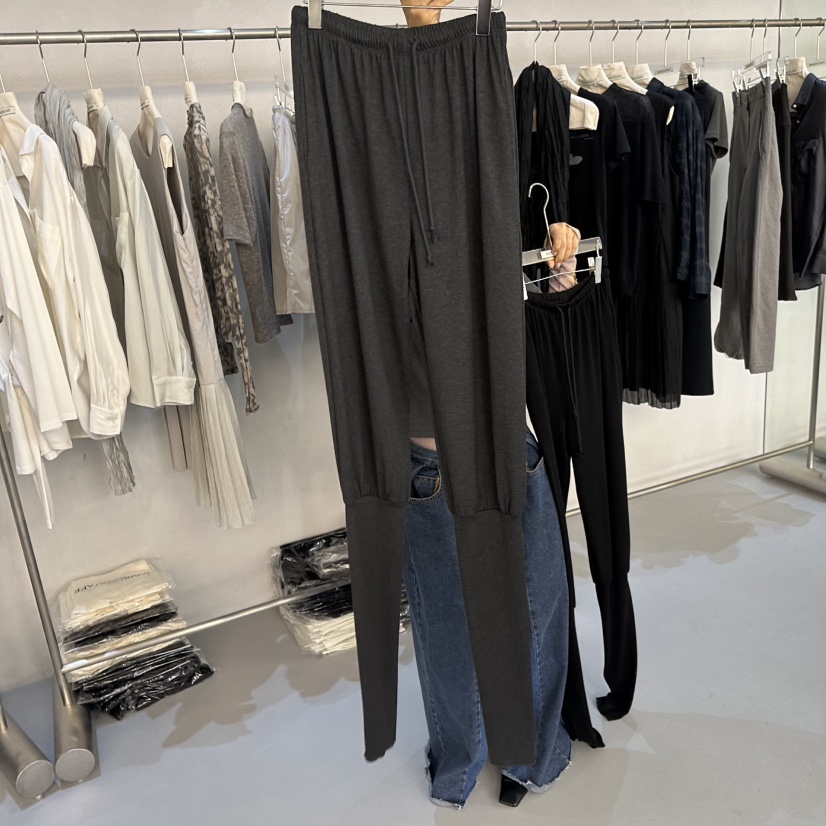 DOUBLE STANDARD/LE SMOKING/MAISONSTAFF東大門直郵女士新品熱賣休閑褲保暖MAISONSTAFF休閑褲圖色1墨色