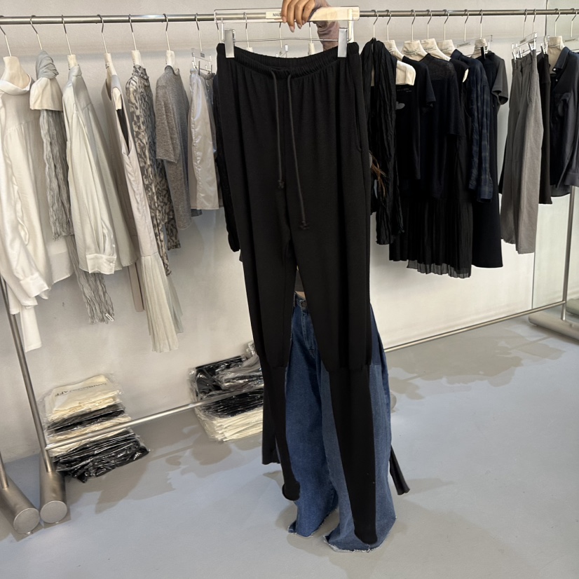 DOUBLE STANDARD/LE SMOKING/MAISONSTAFF東大門直郵女士新品熱賣休閑褲保暖MAISONSTAFF休閑褲圖色3黑色