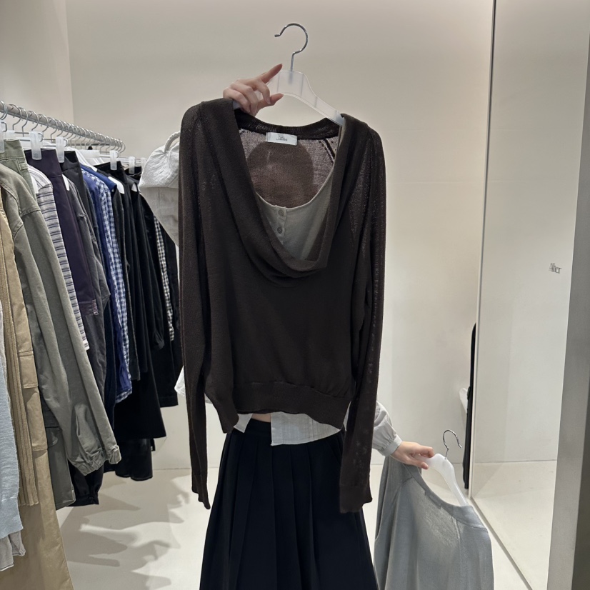 ALTER韓國代購女裝新款熱賣時尚真品人氣26春夏職業針織衫Alter針織衫圖色3棕色