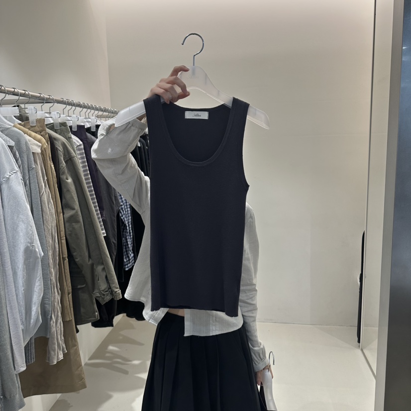 ALTER東大門代購女裝新品職業休閑推薦真品時尚26春夏吊帶背心Alter吊帶/背心圖色4墨色