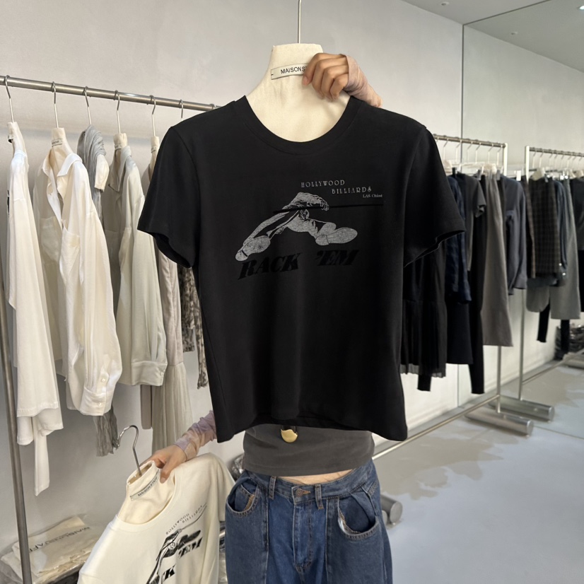 DOUBLE STANDARD/LE SMOKING/MAISONSTAFF東大門代購女士新品休閑T恤MAISONSTAFFT恤圖色3