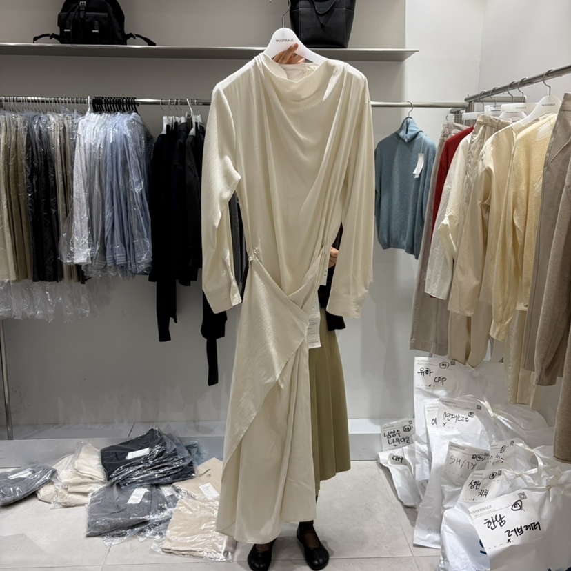 WOOD SAGE東大門實拍女裝新品職業26春夏時尚真品連衣裙OPSWOOD SAGE連衣裙
