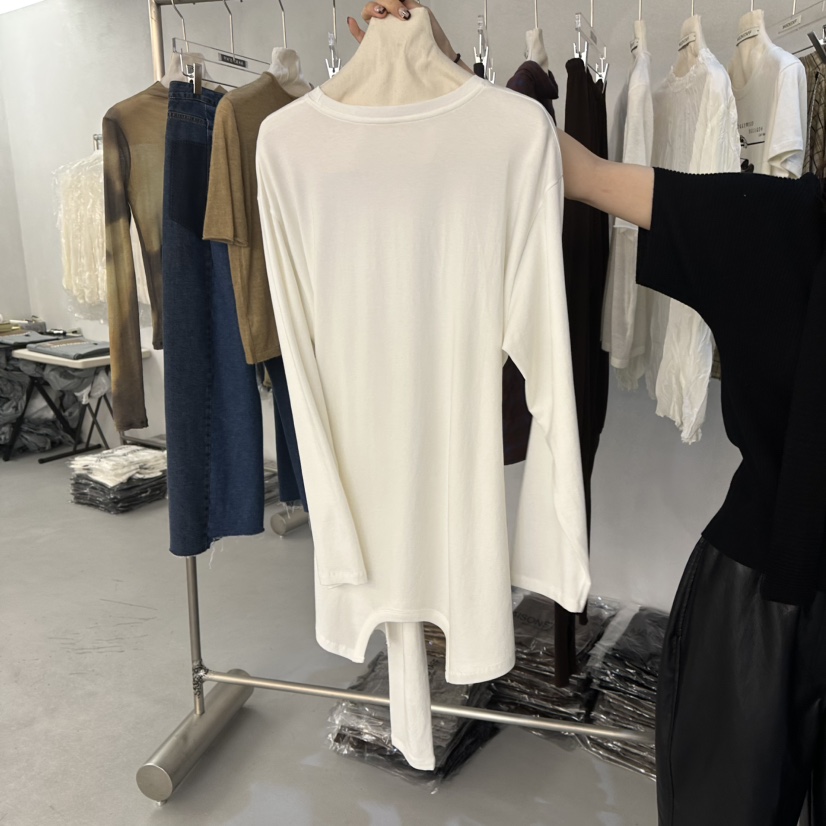DOUBLE STANDARD/LE SMOKING/MAISONSTAFF東大門直郵女士新品熱賣長袖T恤MAISONSTAFF長袖T恤