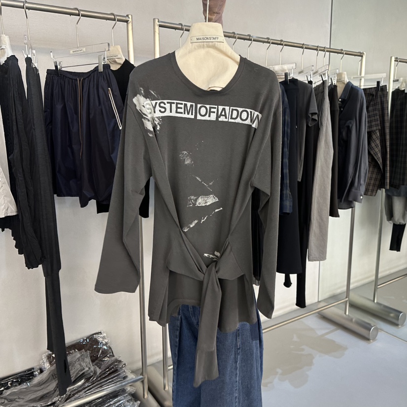 DOUBLE STANDARD/LE SMOKING/MAISONSTAFF東大門直郵女士新品熱賣長袖T恤MAISONSTAFF長袖T恤圖色2