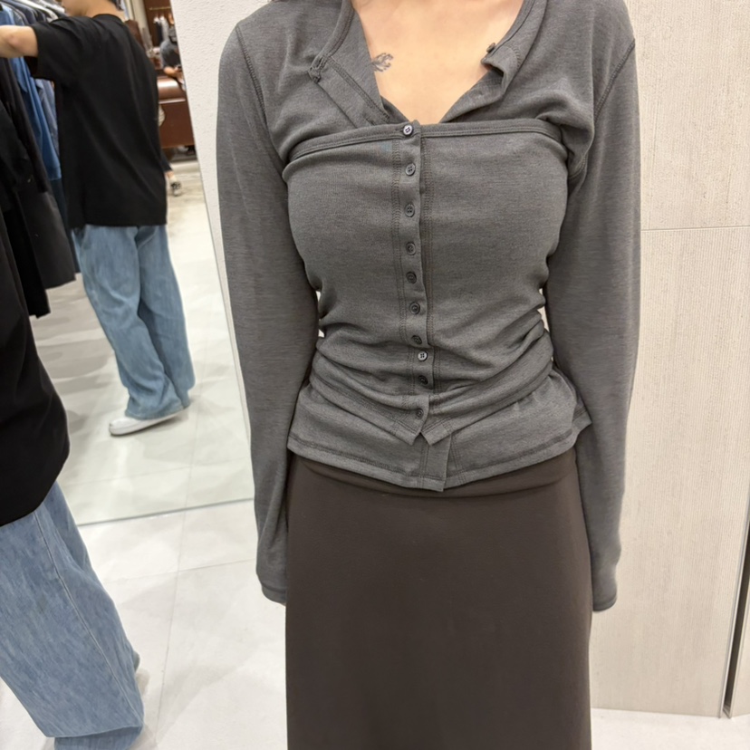 COMELY韓國代購女士新品26春夏熱賣時尚休閑吊帶背心紐扣COMELY吊帶/背心圖色4