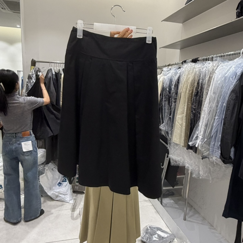 WOOD SAGE東大門代購女裝新品休閑真品半身裙中短裙褶皺WOOD SAGE半身裙/中短裙