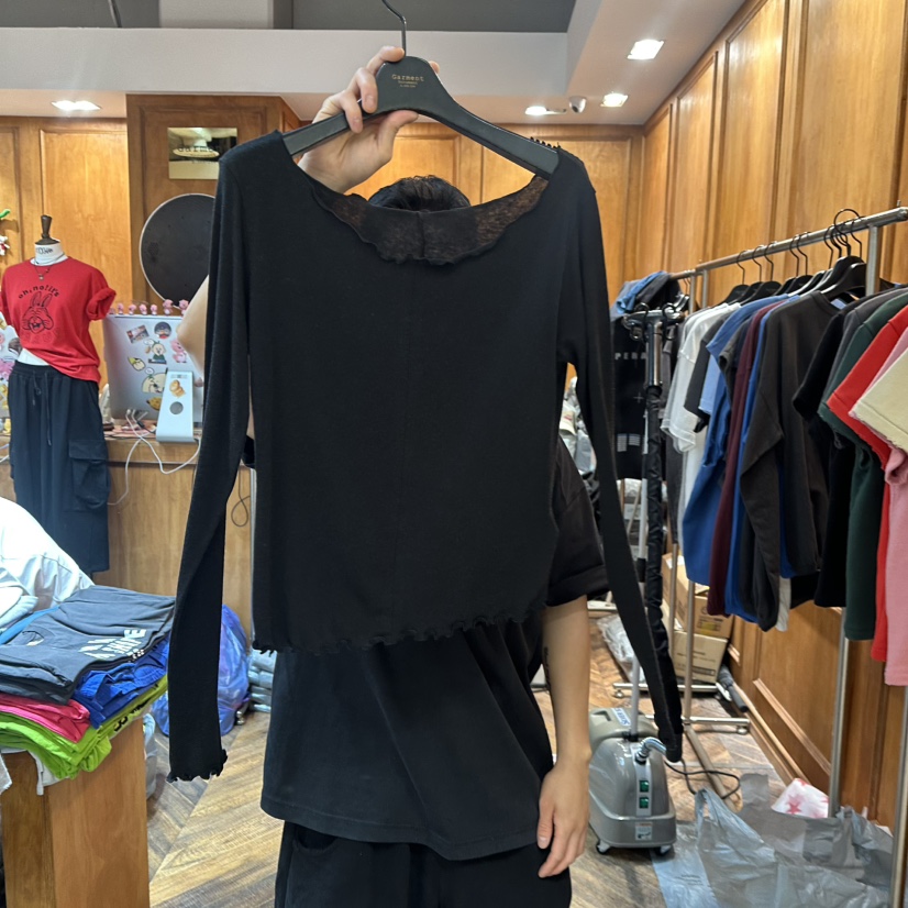 GARMENT-P東大門直郵女裝新款職業推薦熱賣真品人氣長袖T恤GARMENT長袖T恤圖色5黑色