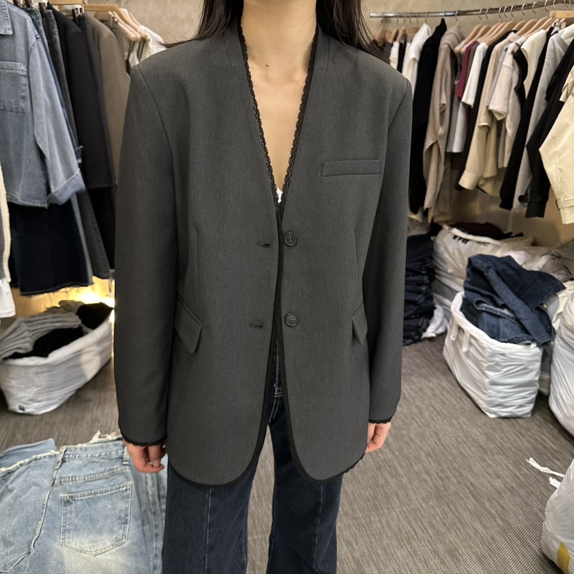 VINTAGE VIBE東大門直郵女士新款時尚休閑真品26春夏夾克蕾絲VINTAGE VIBE夾克